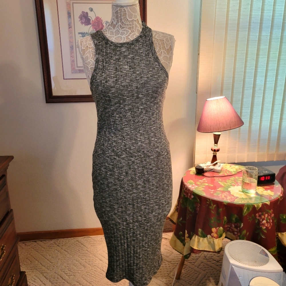 One Clothing Los Angeles racerback dress with ribbed material